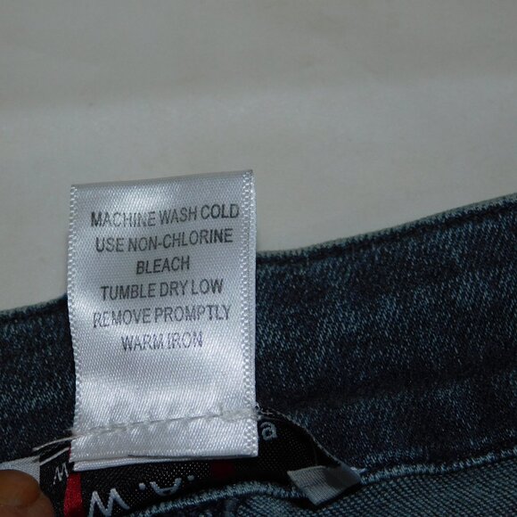 W.A.Y Wonderful And Young Distressed & Embroidered Denim Jeans Size 14 Raw Hem - Picture 10 of 10